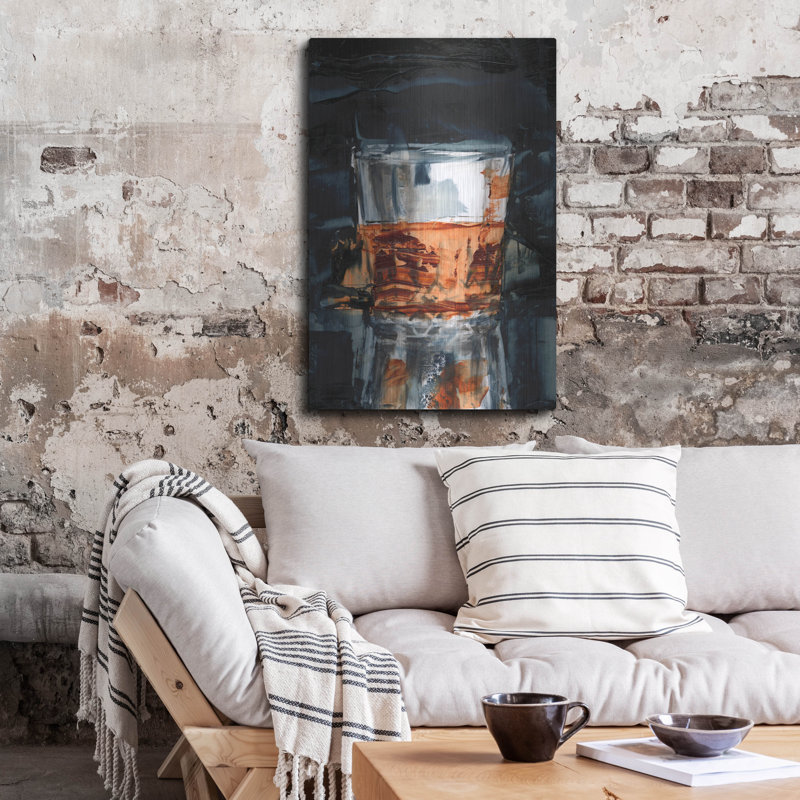 «Bourbon Glass 4» par Ethan Harper, art mural en métal, H 36 po x l 24 po