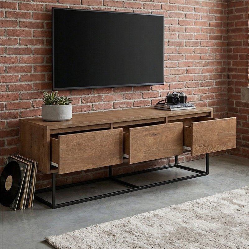 Everett 55'' Media Console With Metal Frame