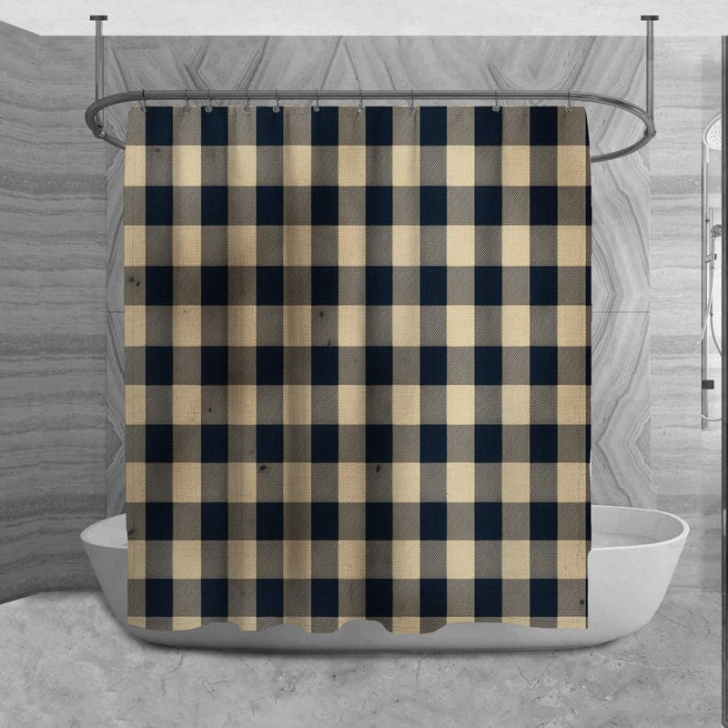 Rideau de douche Nateria Gingham, H 73 po x l 70 po