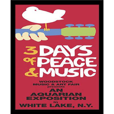 Woodstock - 3 Days of Peace and Music - Publicité imprimée sur papier