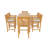 6 - Person Teak Wood Patio Dining Set with Rectangular Table , Cushions Included