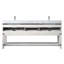 Meuble-lavabo double en chêne blanc 80 po X P 22 po D, dessus en marbre de Carrare et ensemble de robinet