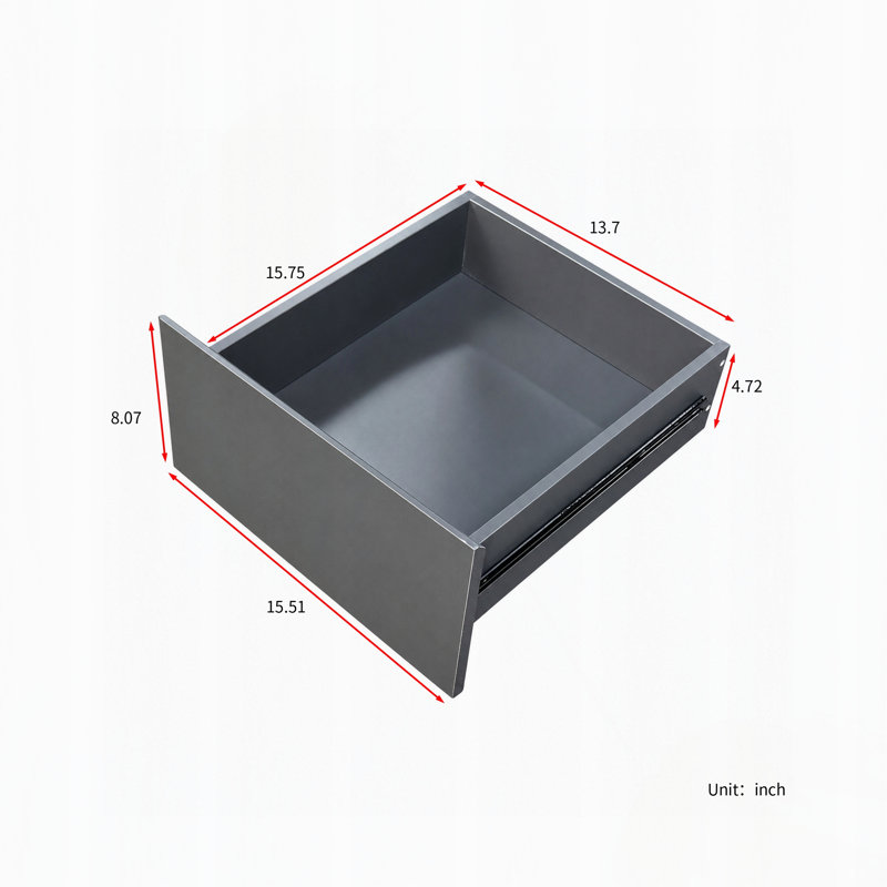 Armoire de rangement de cuisine avec portes, tablettes et tiroirs