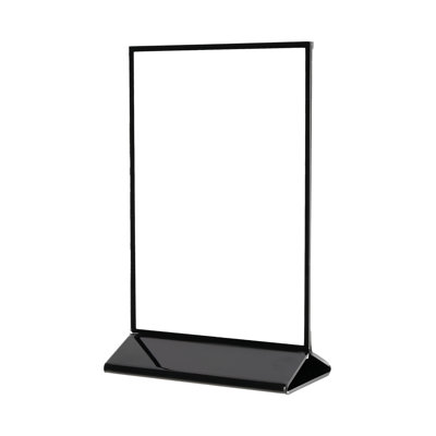 Deflecto® Double-Sided Sign Holder, 5 In. X 7 In., Black Frame & Base