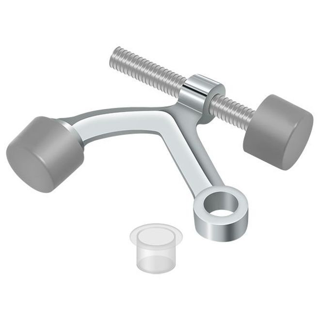 Door Stop, Polished Chrome