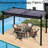 10X10 Ft Pergola Canopy Replacement Cover - Sunproof, Weather Fastness, Easy Install, Gray Outdoor Patio Gray, Protected, Water-Repellent, Quick Install