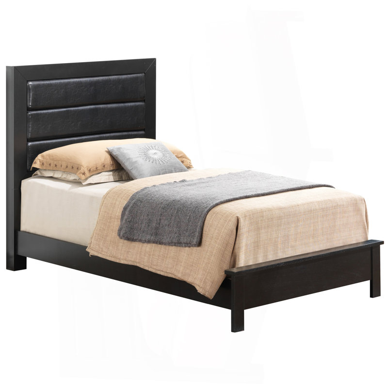 Stylish Transitional Twin Bed In Black