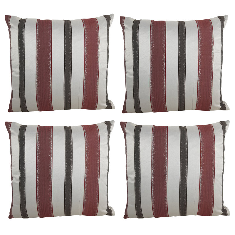 Tion Striped Square Throw Pillow Cover