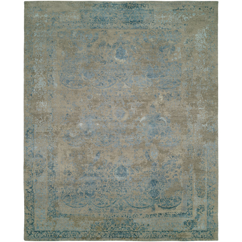 Hand Knotted Area Rug, Rectangle 3' x 5'