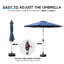 Parasol de patio 9 pi avec 8 nervures, inclinaison et manivelle Daniel-546022331
