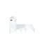Lit escamotable en pin blanc compact avec USB, conception multifonctionnelle moderne