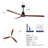 42 Inch Ceiling Fans with Lights and Remote Control, Outdoor Ceiling Fan for Patios, Black Ceiling Fan with Lights for Bedroom, Noiseless DC Motor, Dimmable Led 3 Solid Wood Blades-1008906389-1008906386-1008906414