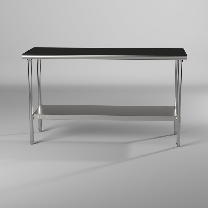 TRINITY EcoStorage NSF Stainless Steel 60 in. W x 24 in. D Utilty Table w/ Adjustable Bottom Shelf