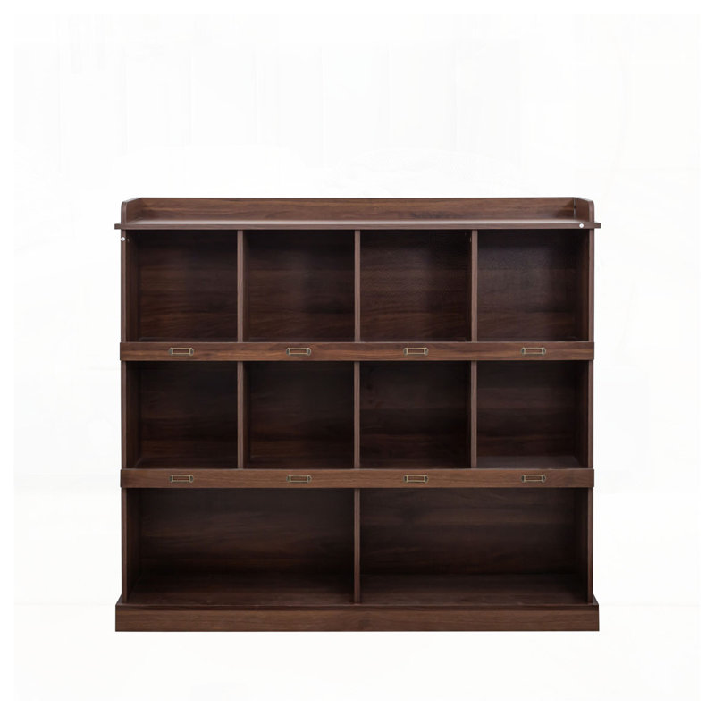 Bibliothèque avec tablette à 10 niveaux, Noyer