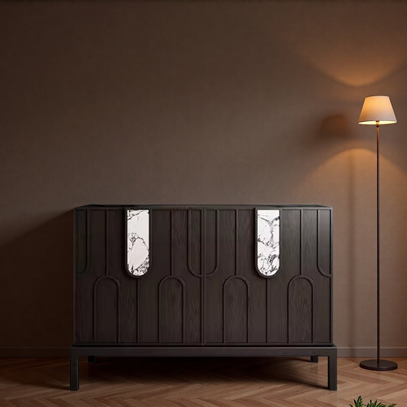 Buffet moderne, rétro et simple, Noir