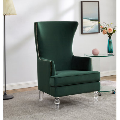 Bree 73.914Cm Wide Velvet Wingback Chair
