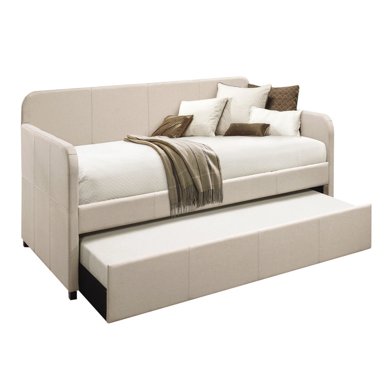 Lit de jour simple tapissier avec couchette Fog