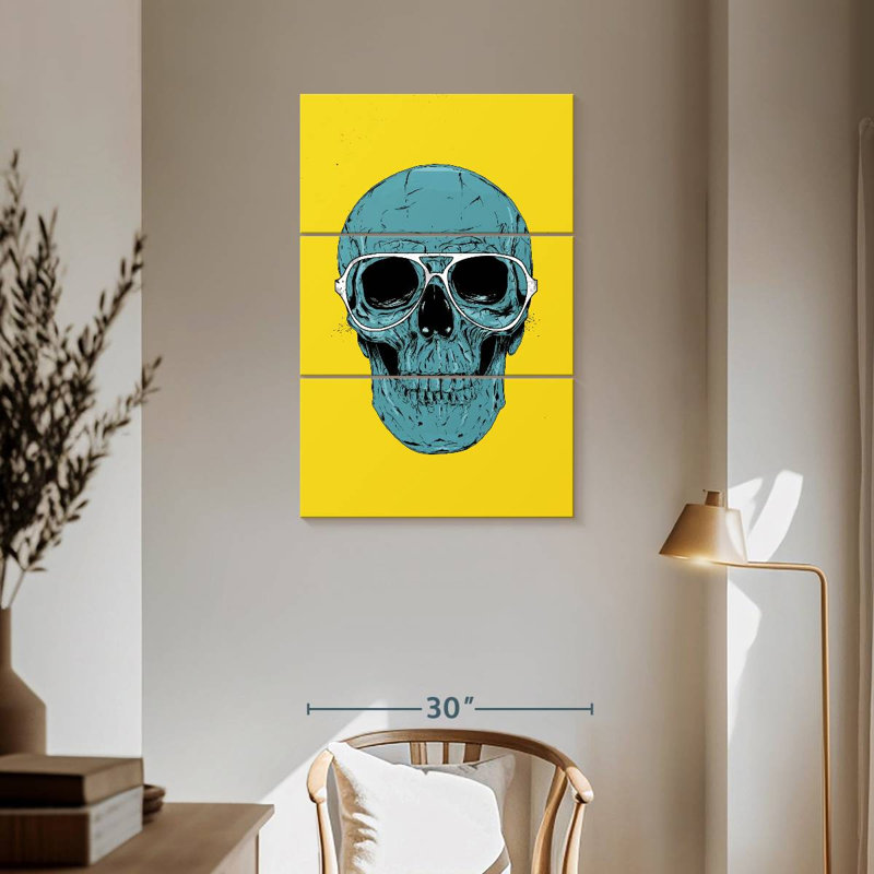 Crâne bleu Kerner II, H 57 po x l 36 po