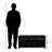 Entryway Bench with 3 Drawers in Dark Brown Faux Leather, 19.88'' H X 41.61'' W X 15.4'' D