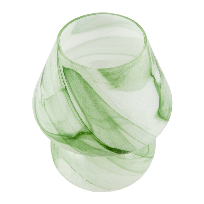 Glass Table Lamp, Green, Green