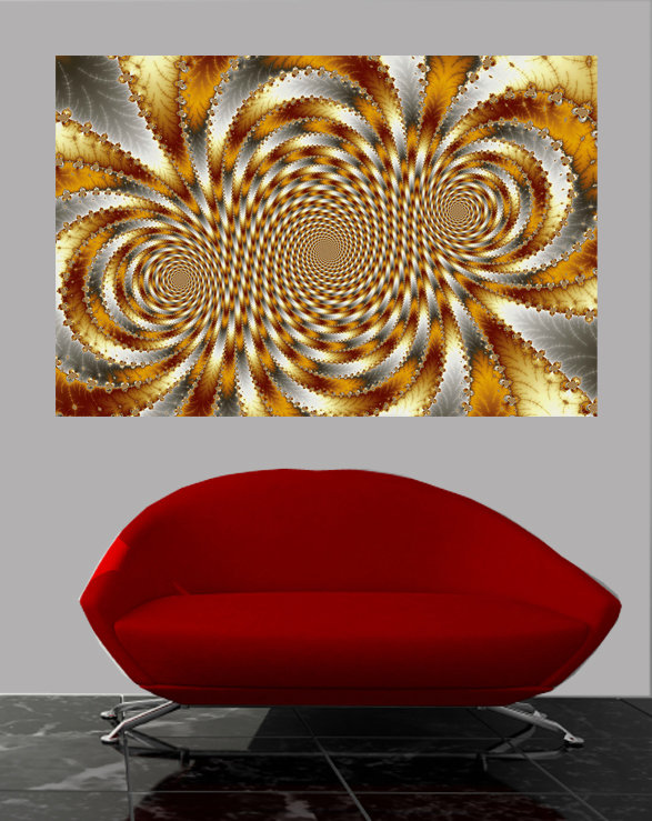 Décalcomanie murale Backlund Swirl Fractal I, 16 po x 24 po