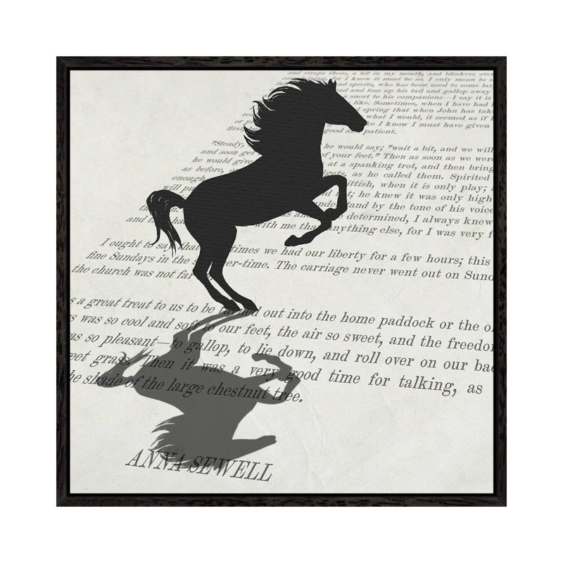 Black Beauty 1 Piece Wall Art on Canvas, 66.04 cm H x 66.04 cm W, Black Framed Canvas
