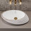 Lavabo de salle de bain ovale incliné en céramique (avec bonde escamotable) MEJE