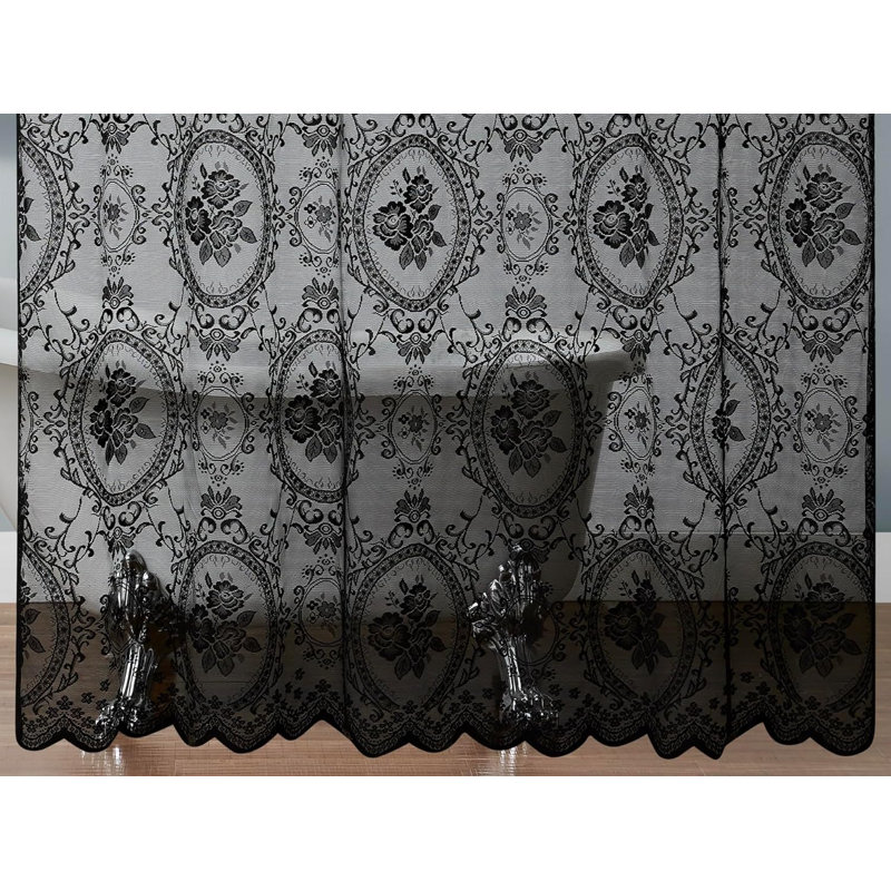 Rideau de douche Sharon Goth, Noir, H 72 po x l 36 po