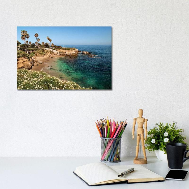 USA, California, La Jolla, Clear Water on a Spring Day At La Jolla Cove 1 Piece Wrapped Canvas Wall Art
