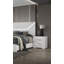Gorgeous White 1Pc Nightstand High Gloss Finish Chrome Bar Handle Bedside Table Bedroom Furniture