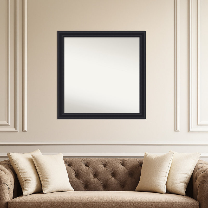 Miroir mural Dalat, Noir, 29,75 po x 29,75 po