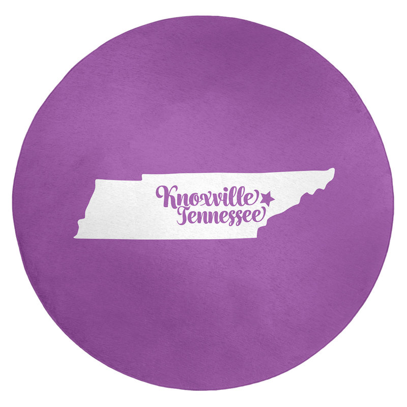 Tapis en poly-chenille knoxville tennessee, Rond 5 pi