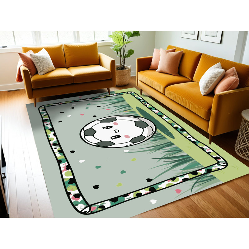 Tapis de football pour enfants Zoomie, Rectangulaire 8 pi x 12 pi