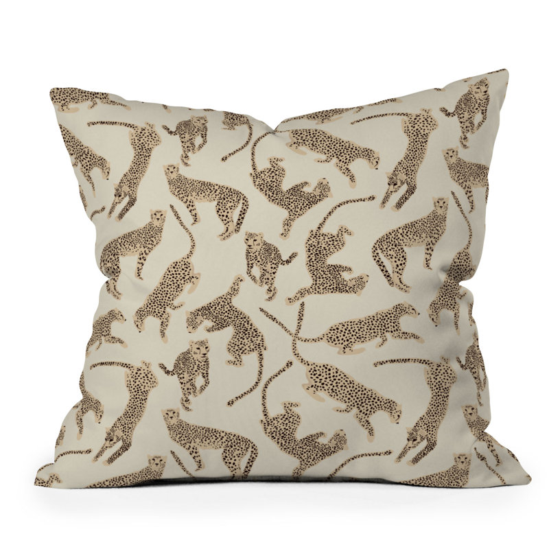 Iveta Abolina Cheetahs Tan Throw Pillow, 18" x 18"