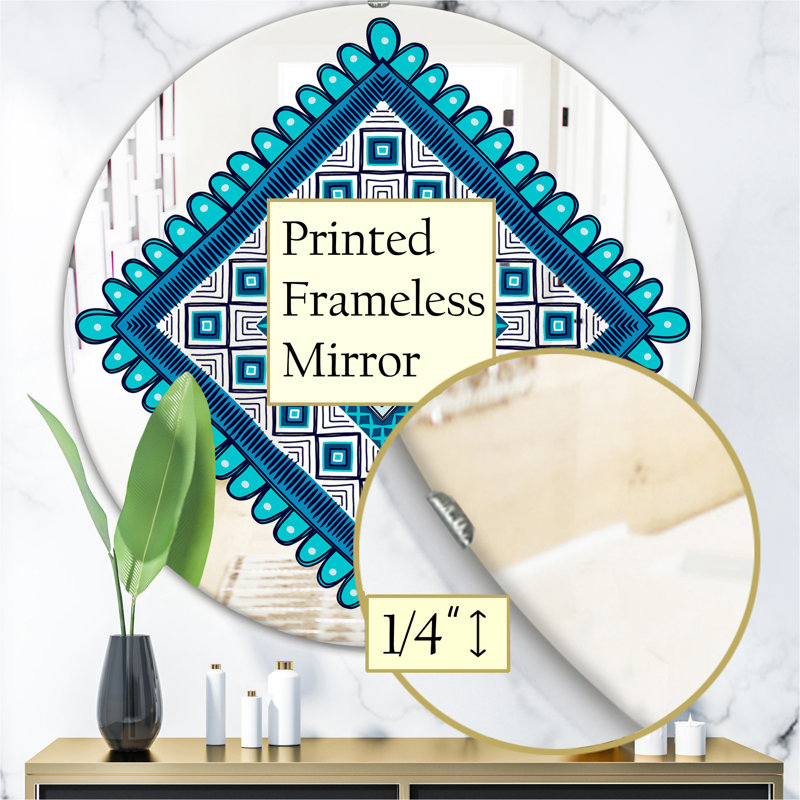Miroir mural triangulaire, H 23,6 po x l 23,6 po