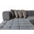 Ariana Velvet Double Chaise Sectional-351797019