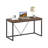 Modern Computer Desk, Rustic Wood And Metal Study Writing Table, Simple Work Gaming PC Desk For Home Office, Walnut 53 Inch
