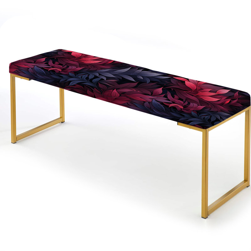 Crimson Twilight Moody Patterns - Banc rembourré floral doré
