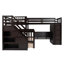Lit superposé simple en L avec 3 tiroirs, bureau portable et garde-robe-1900931584