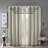 Printed Heathered Blackout Grommet Top Curtain Panel-102559855-111860575