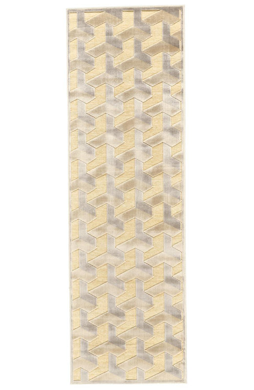 Viscose Geometric Indoor Rug, Runner 2'6" x 8'