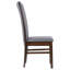 Chaise de salle à manger rembourrée grise Wawona (ensemble de 2)