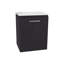Meuble-lavabo large à une porte Saju, avec lavabo en résine et une tablette, rangement pour salle de bain, noir-134285407