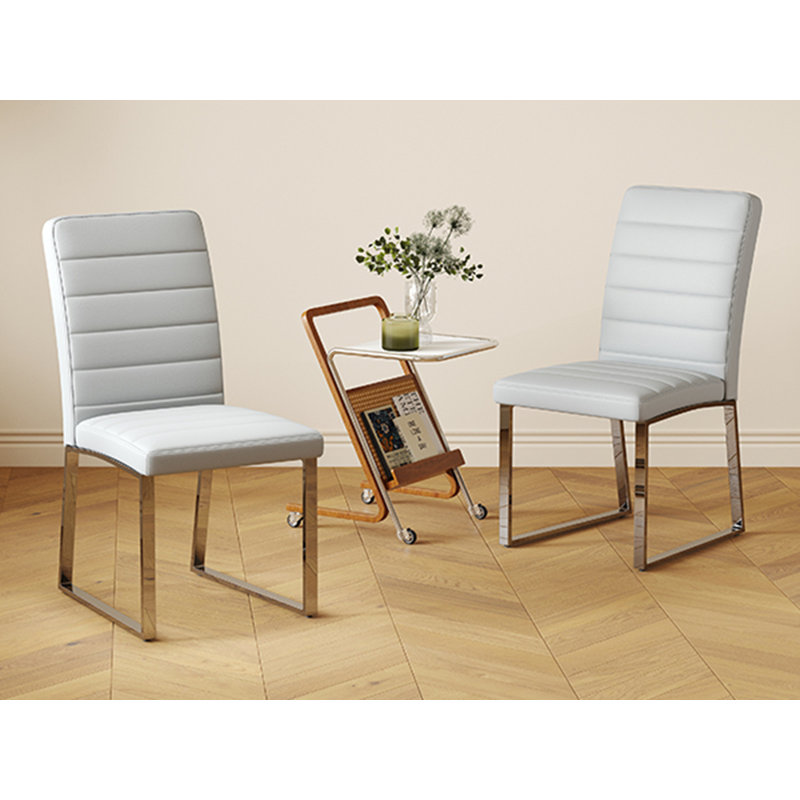 Ensemble de 2 chaises de bureau / salle à manger en polyuréthane de qualité supérieure avec mousse haute densité, pieds en fer robuste (galvanoplastie / peinture en aérosol), plusieurs couleurs. Assemblage facile