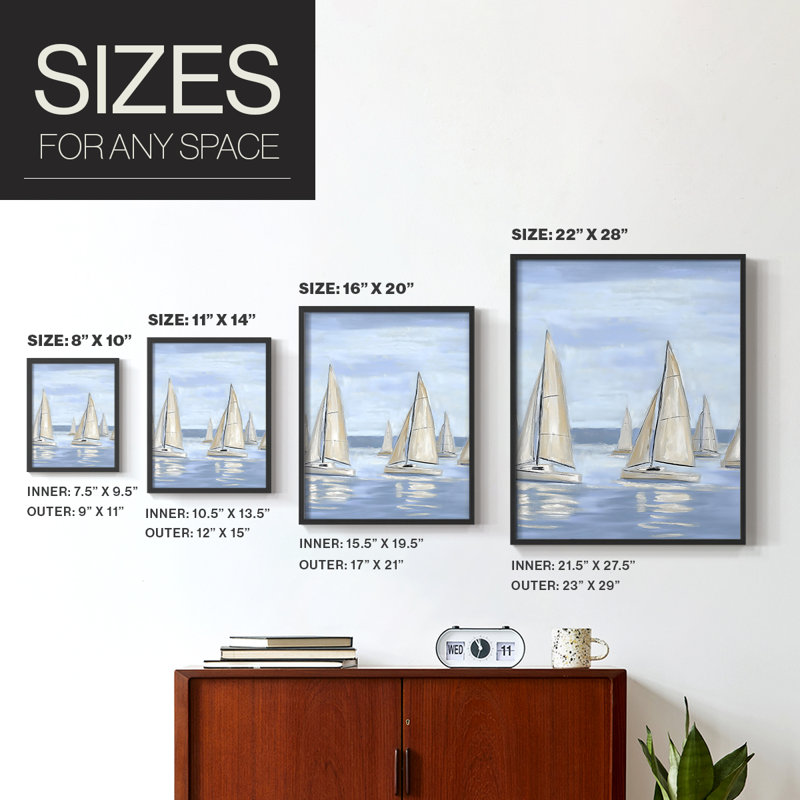NAUTICAL Series V, reproduction encadrée - bois massif, Noir, noir, noir, noir, H 30 po x l 24 po