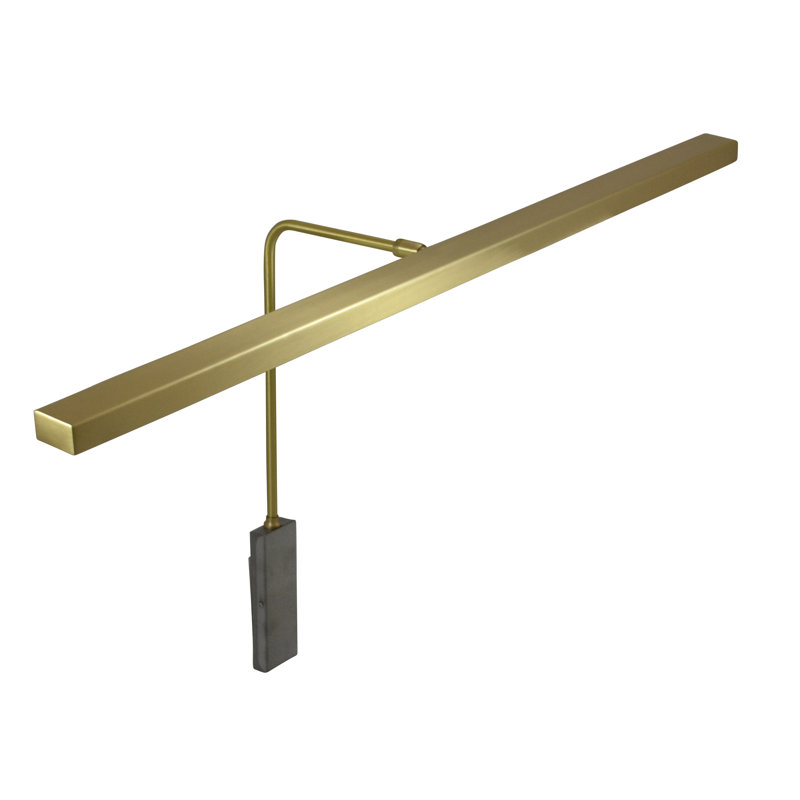 Horizon Dimmable LED Frame Mounted Picture Light, Satin Brass, 0.63" H x 12" W x 7" D
