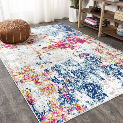Sunset Modern Abstract Blue/Multi Rug