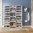 47.2" White 14-Tier Shoe  Storage Cabinet With 22 Open Cubbies, 46 Pairs Wide Entryway Shoe Organizer Cabinet, Shoe Storage
