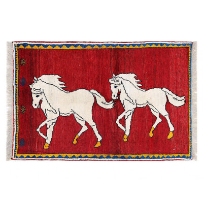 One-of-a-Kind 3'4'' X 5'3'' Lamb's Wool Area Rug