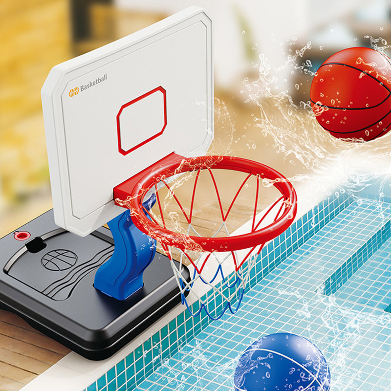 Ensemble de jeu de basketball pour piscine avec 4 balles gonflables